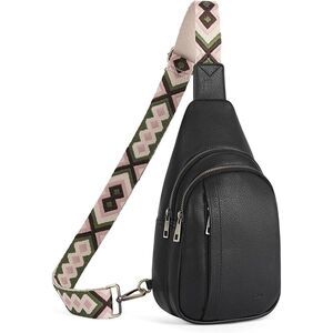 Women Black Green Imported Faux Leather Unique Sling Cross Body Backpack